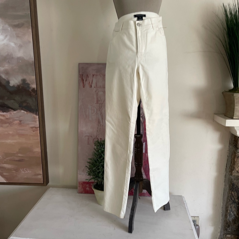 Lafayette 148 New York Waxed Denim Thompson Slim Jeans